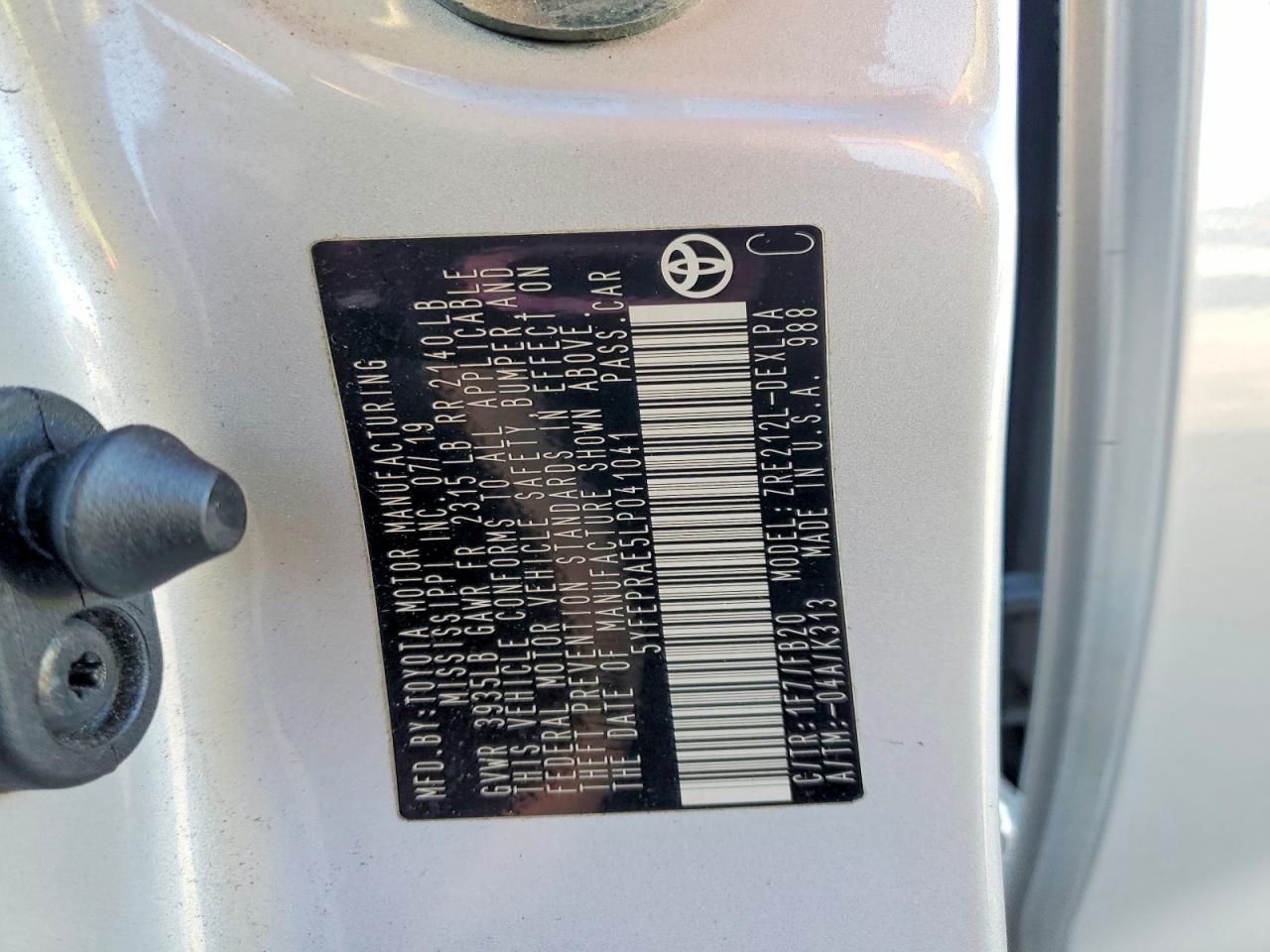 2020 Toyota Corolla le