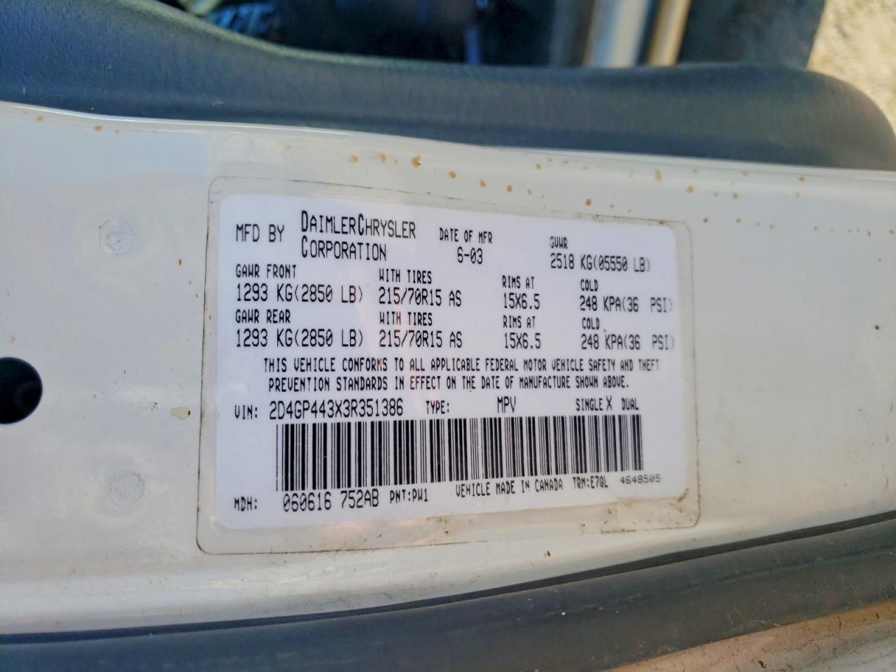 2003 Dodge Grand Caravan Sport