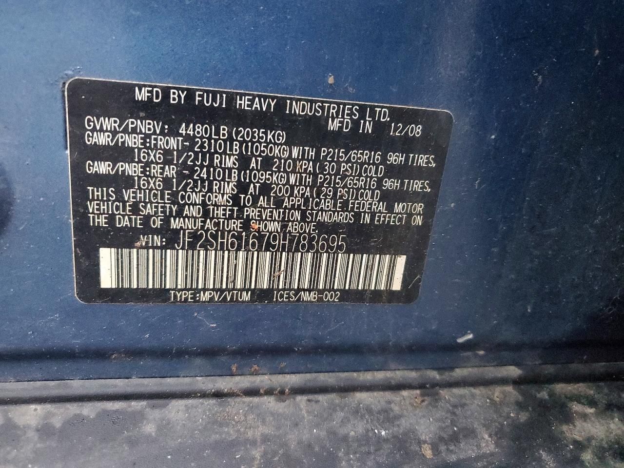 2009 Subaru Forester 2.5x