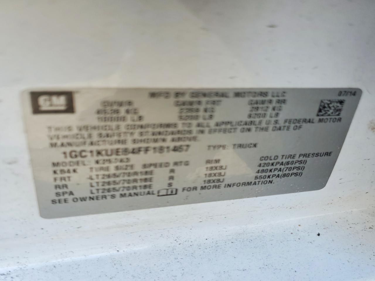 2015 Chevrolet Silverado K2500 Heavy Duty