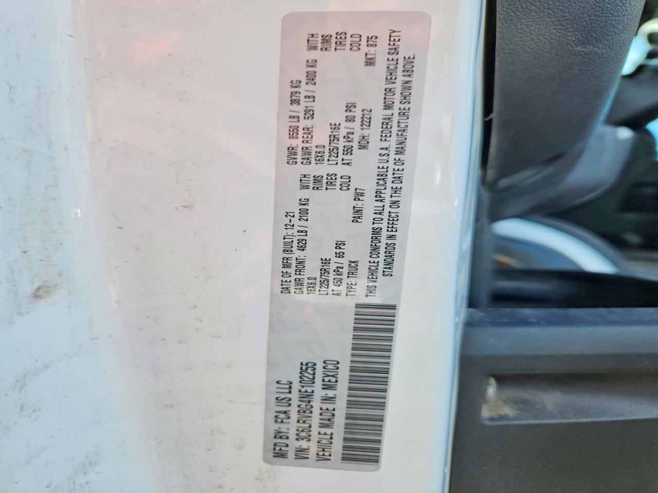 2022 Dodge RAM Promaster 1500 1500 High