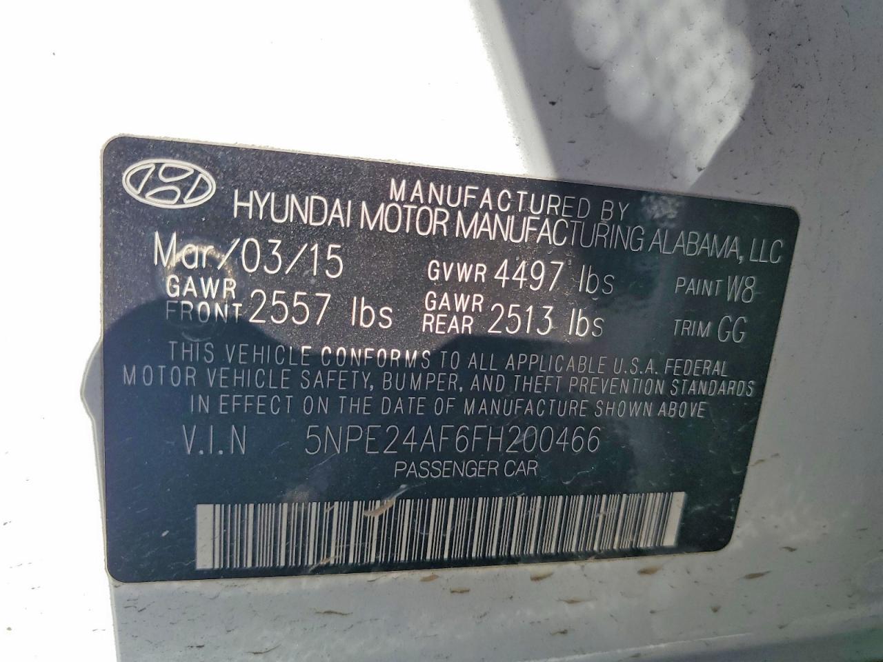 2015 Hyundai Sonata se