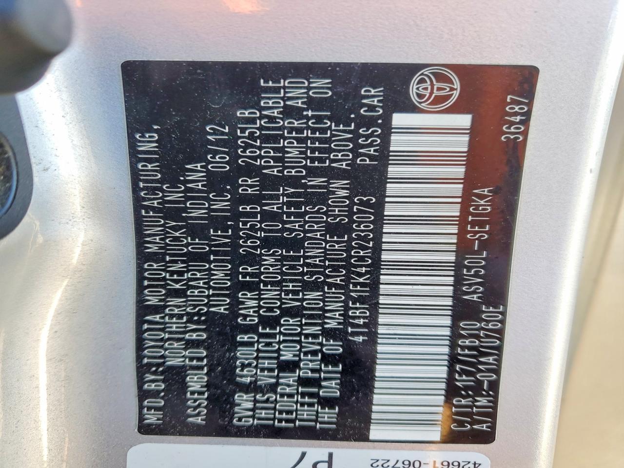 2012 Toyota Camry Base