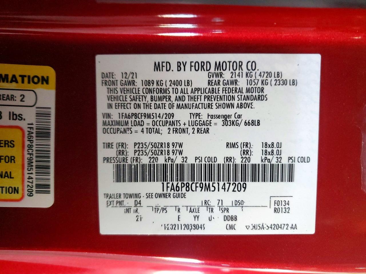 2021 Ford Mustang gt