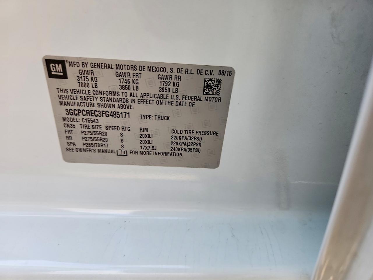 2015 Chev Silverado