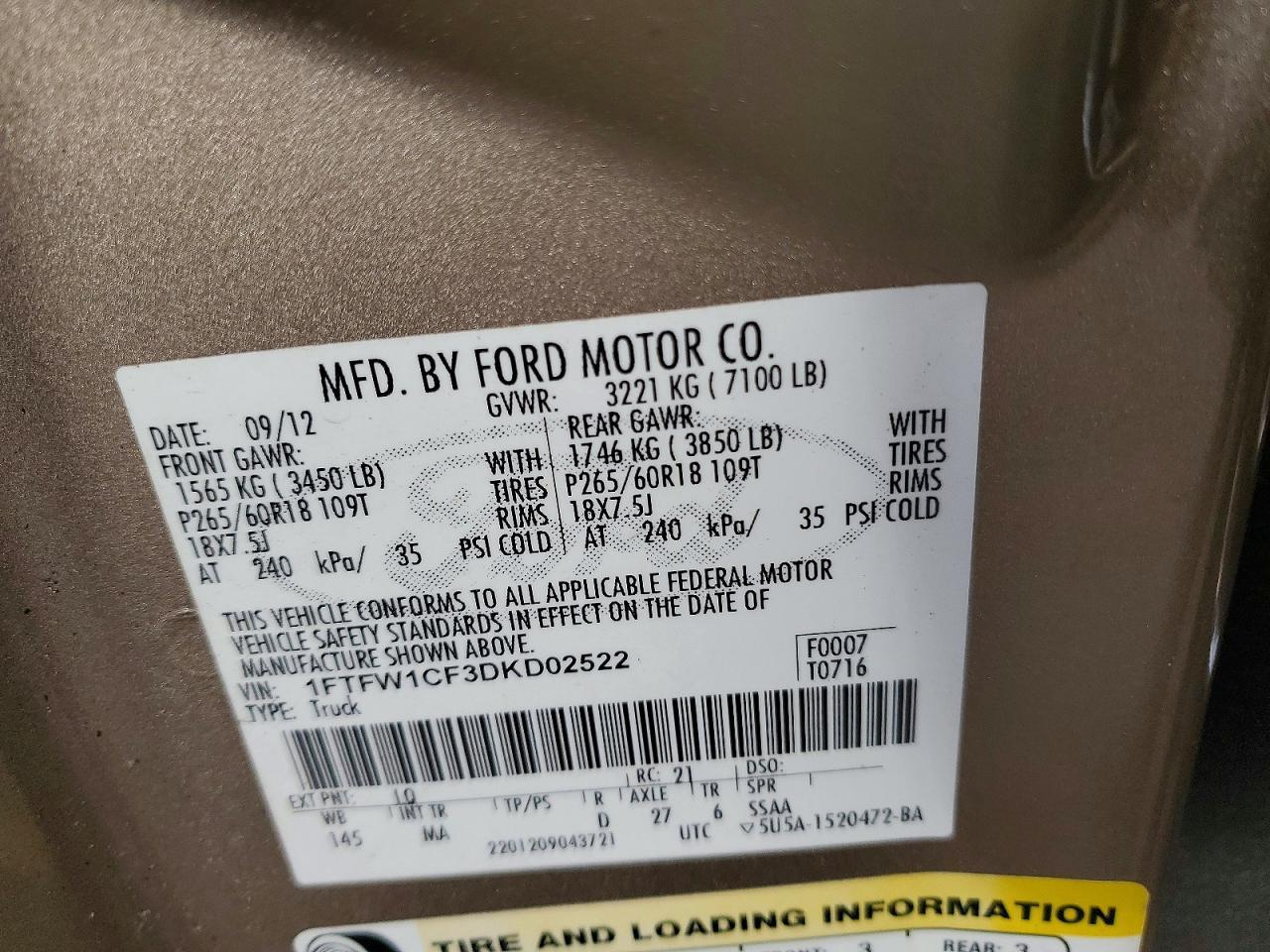 2013 Ford F150 Supercrew