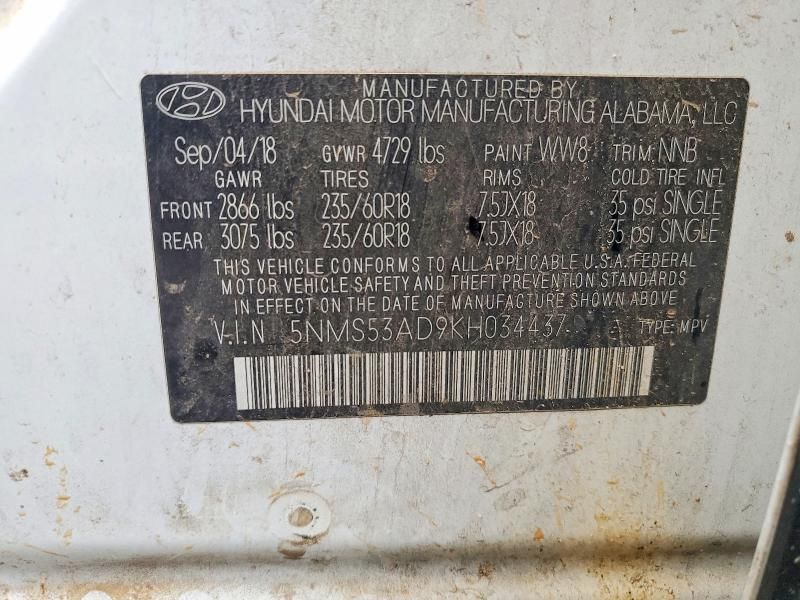 2019 Hyundai Santa fe Limited