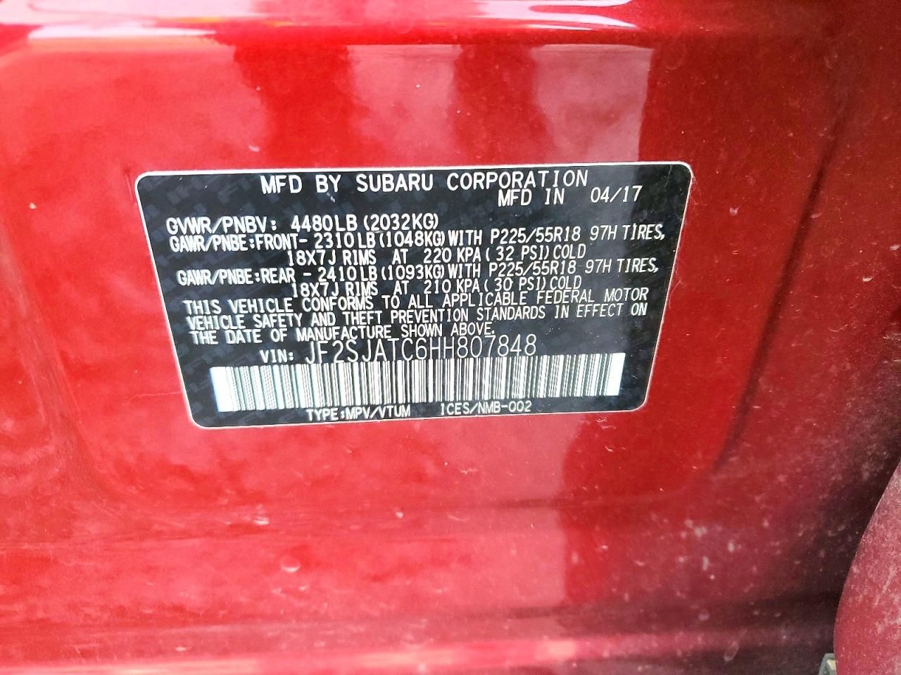 2017 Subaru Forester 2.5i Touring