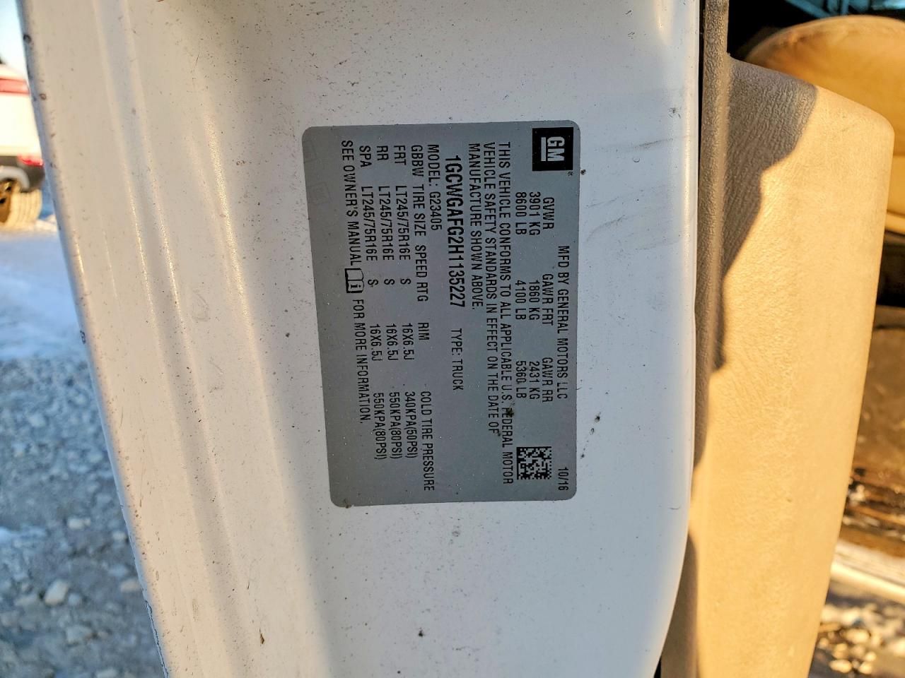 2017 Chevrolet Express G2500