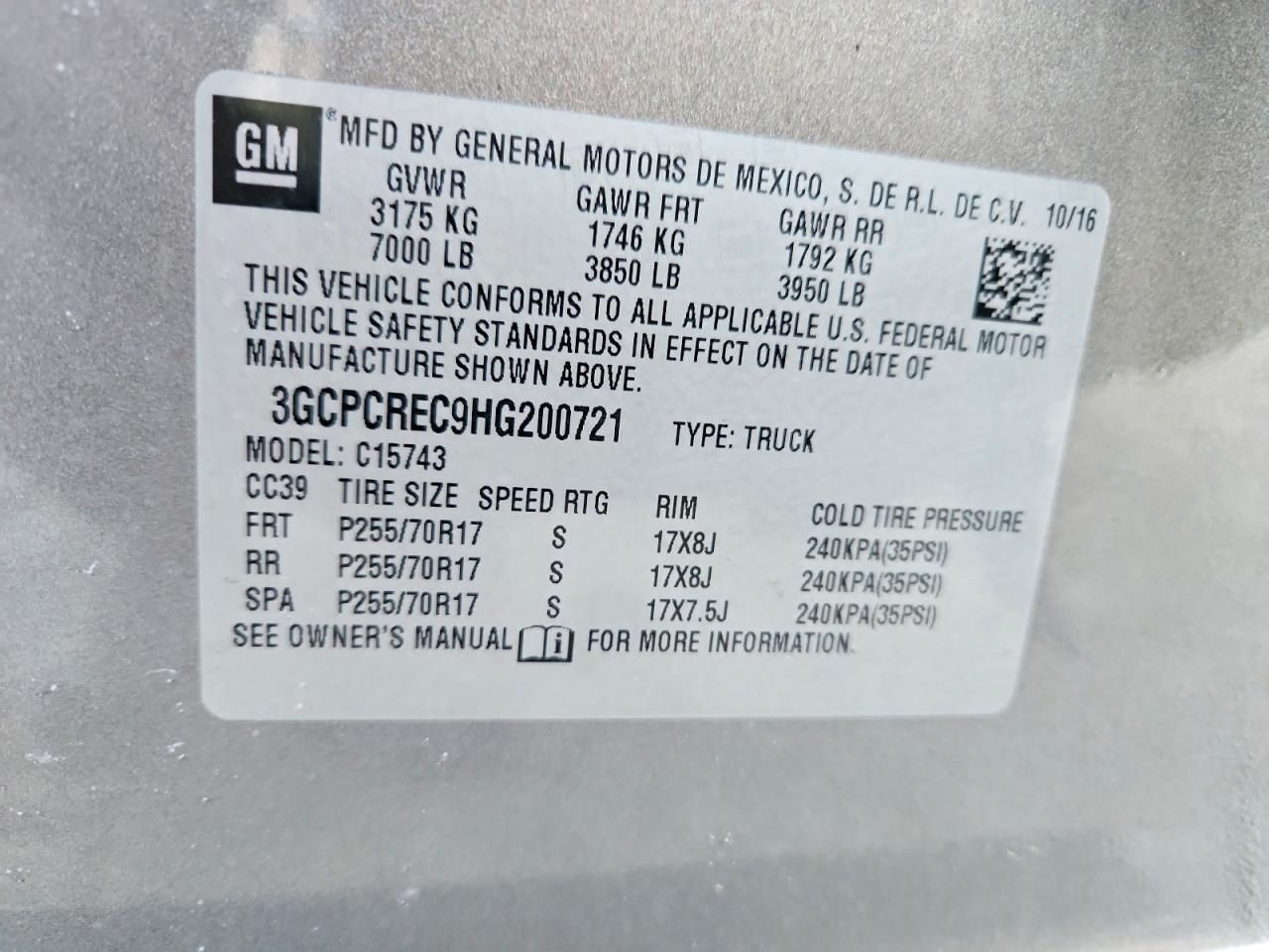 2017 Chevrolet Silverado C1500 lt