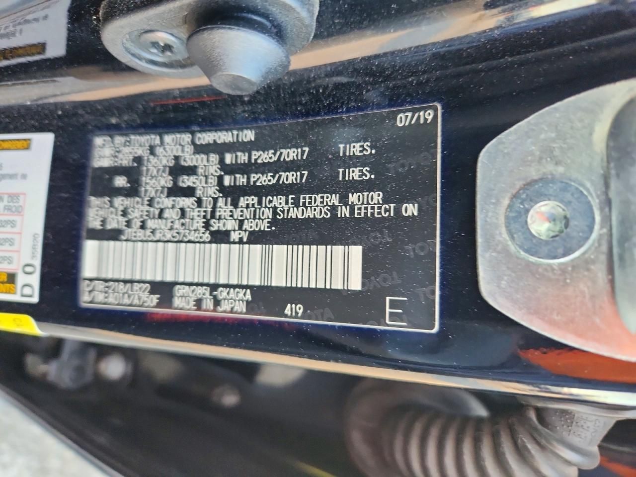 2019 Toyota 4runner Sr5/sr5 Premium