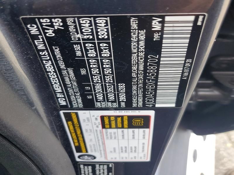 2015 Mercedes-Benz Ml 350 4matic