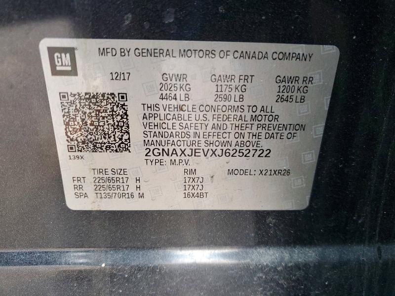 2018 Chevrolet Equinox lt