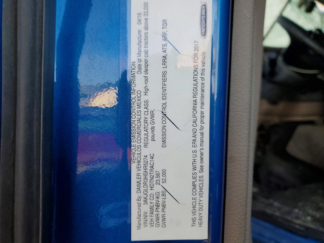 2017 Freightliner Cascadia 125 Semi Truck