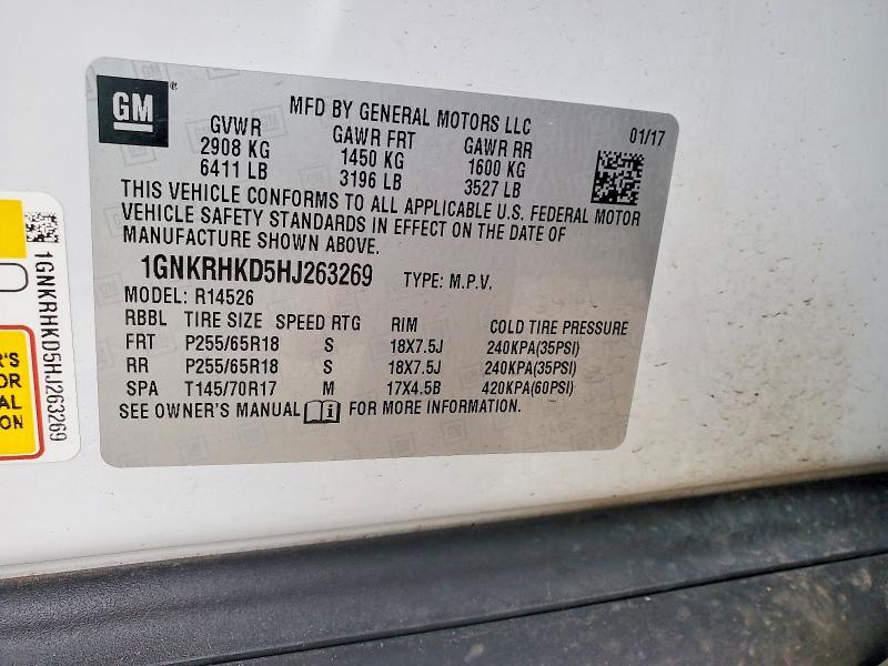 2017 Chevrolet Traverse lt