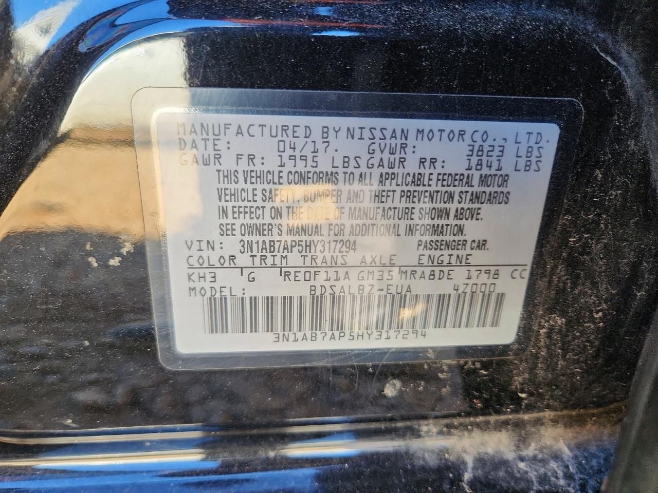 2017 Nissan Sentra s