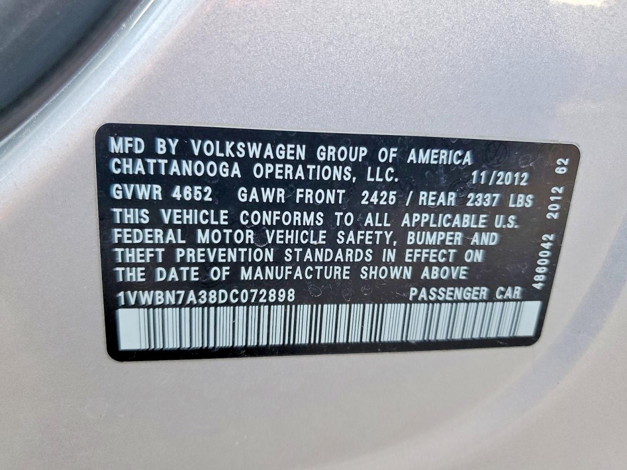 2013 Volkswagen Passat se
