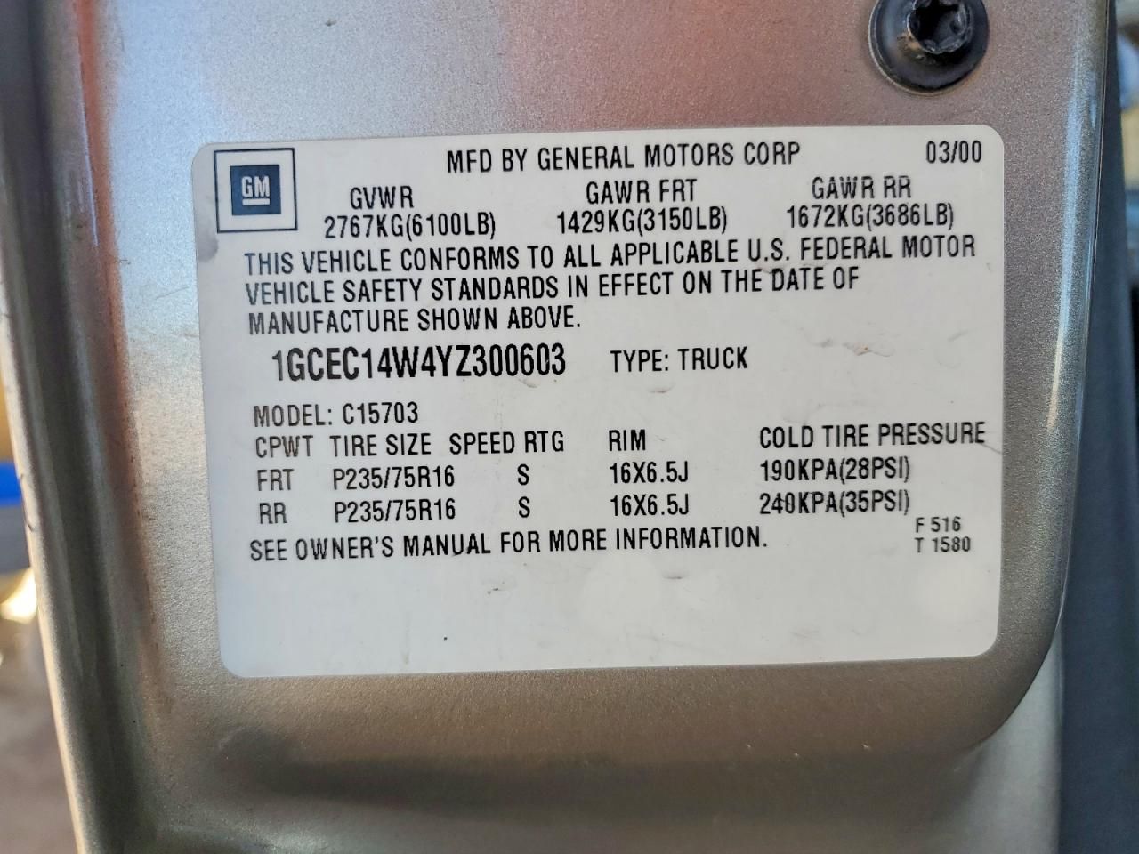 2000 Chevrolet Silverado C1500