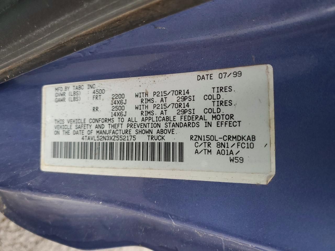 1999 Toyota Tacoma Xtracab