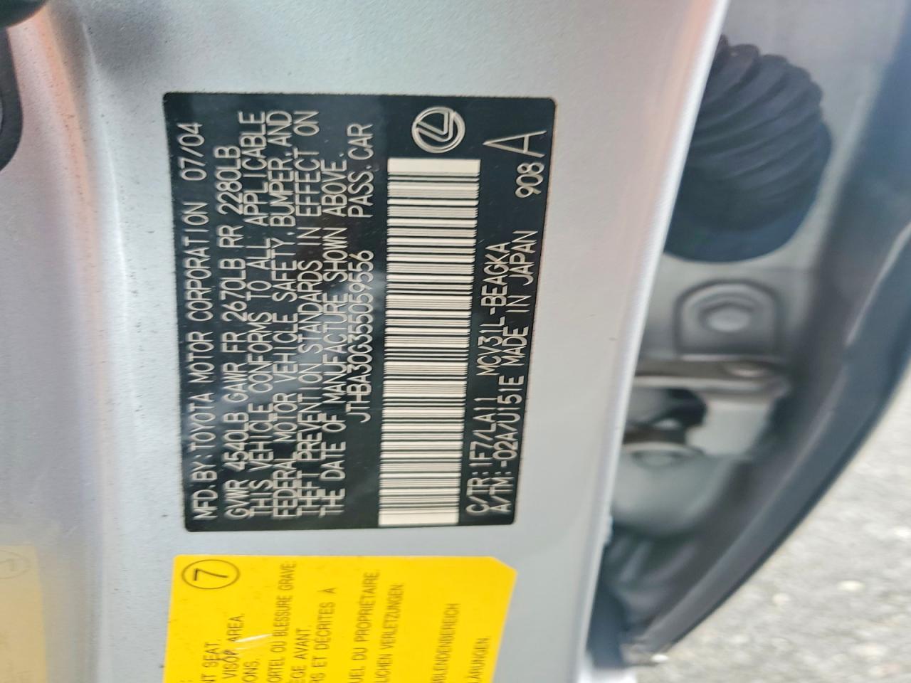 2005 Lexus Es 330