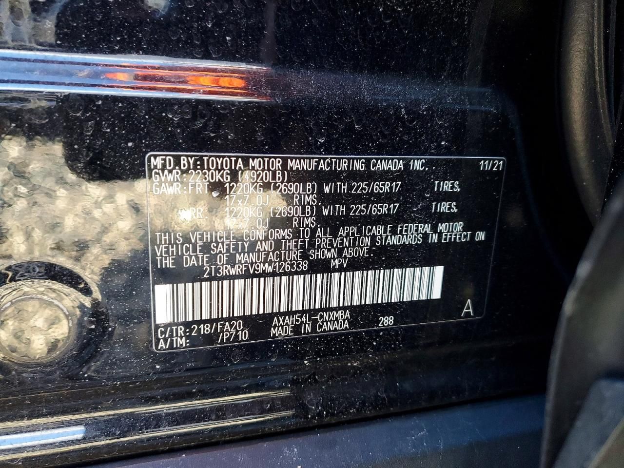 2021 Toyota Rav4 xle