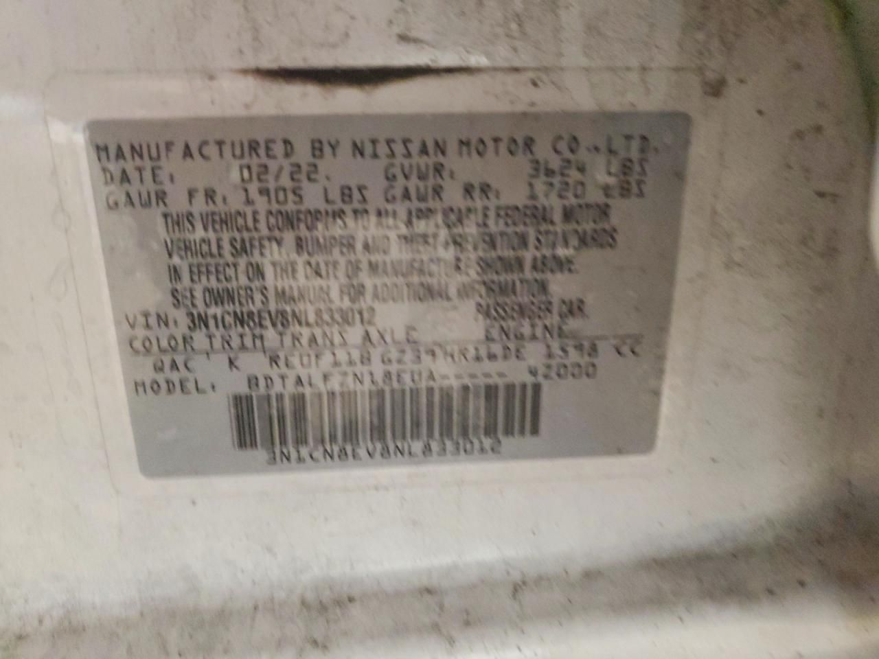 2022 Nissan Versa sv