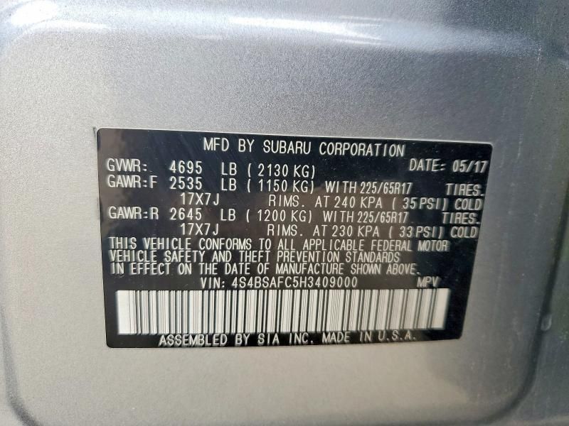 2017 Subaru Outback 2.5i Premium