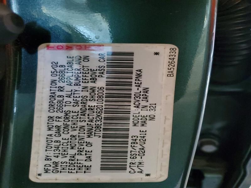 2002 Toyota Camry le