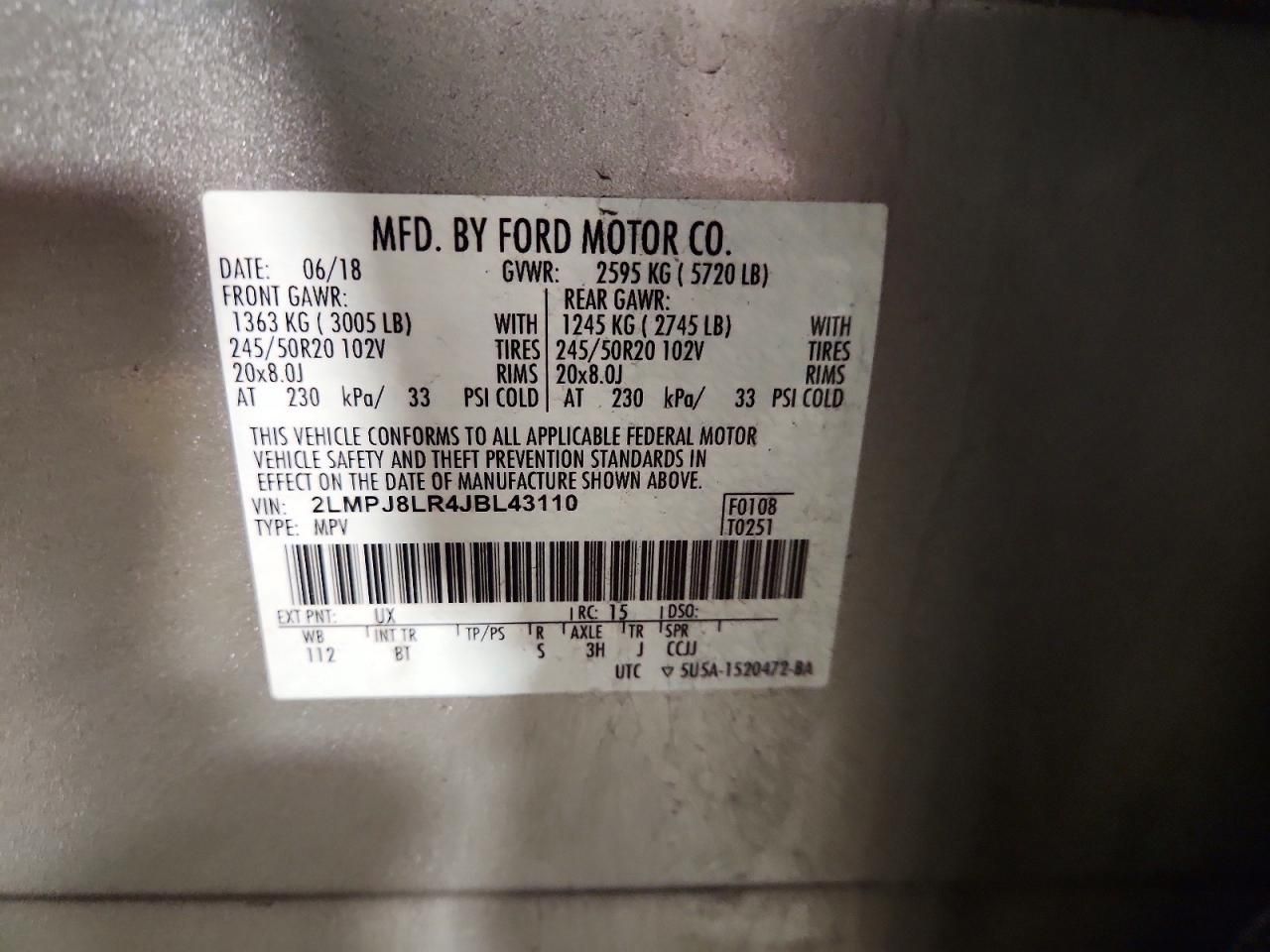 2018 Lincoln Mkx Reserve