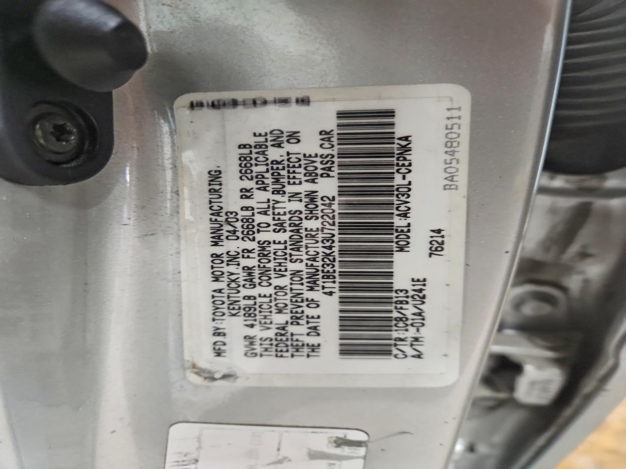 2003 Toyota Camry le