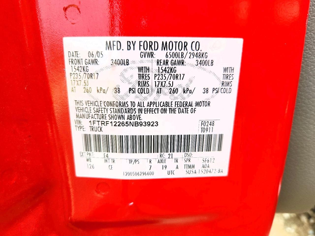 2005 Ford F150