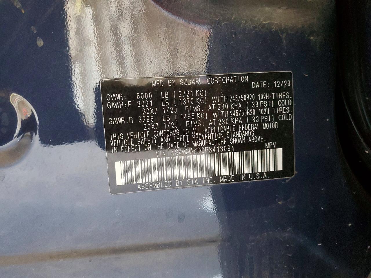 2024 Subaru Ascent Onyx Edition