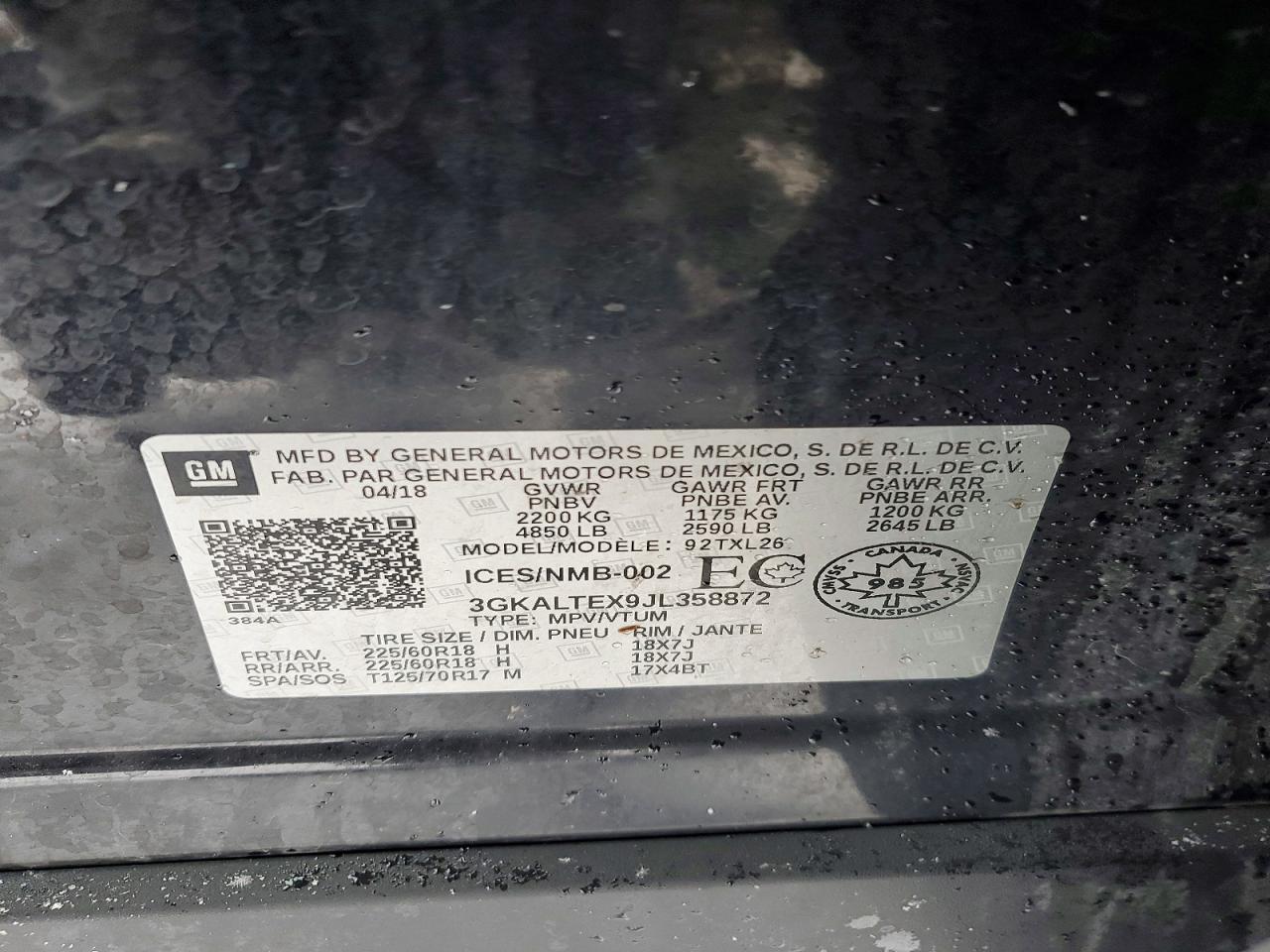2018 GMC Terrain sle