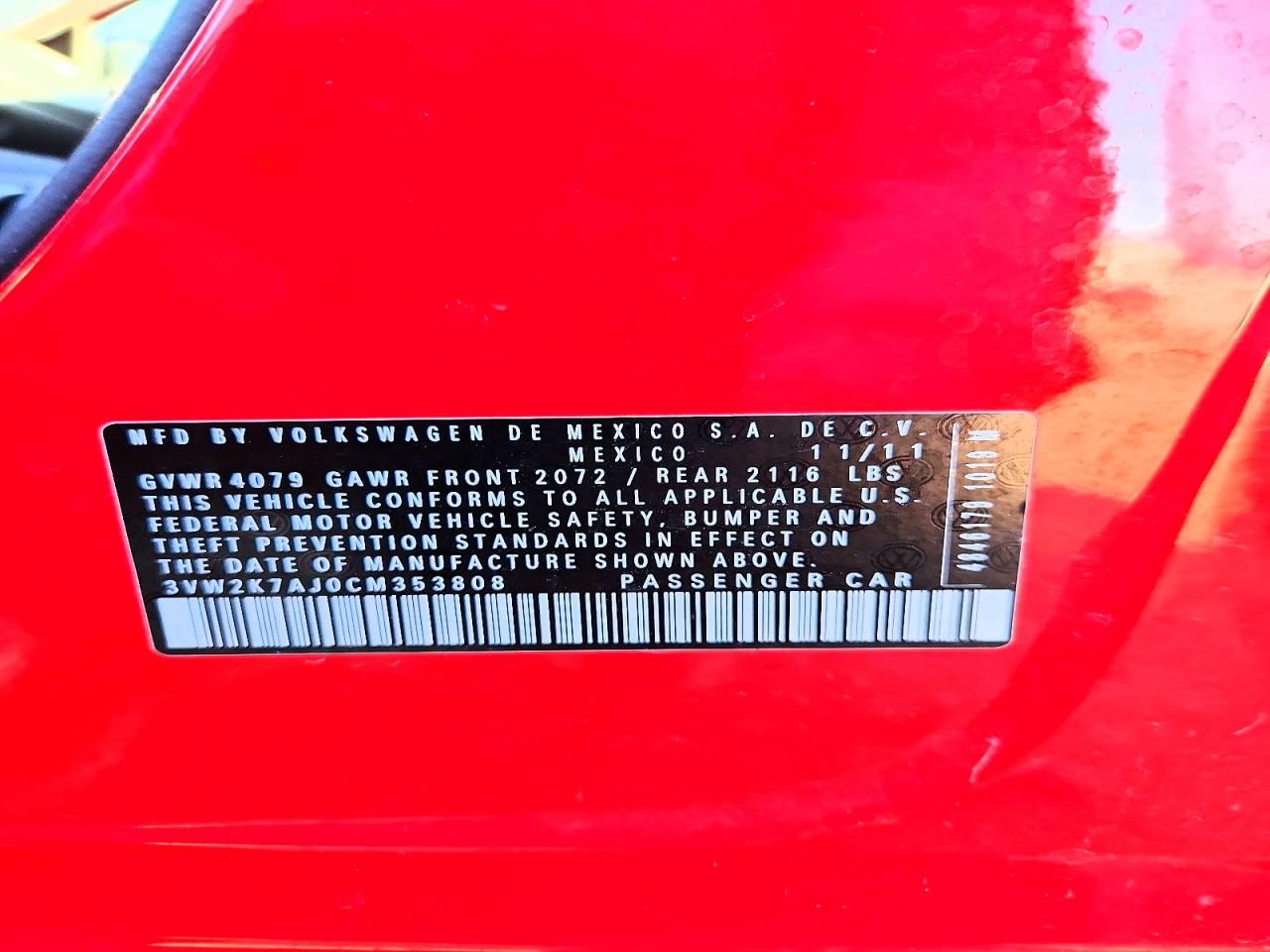 2012 Volkswagen Jetta Base