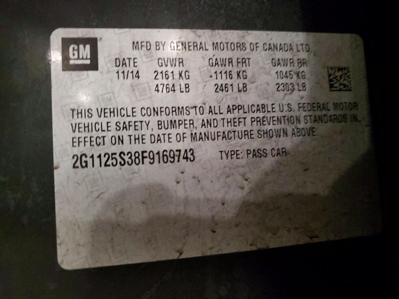 2015 Chevrolet Impala lt