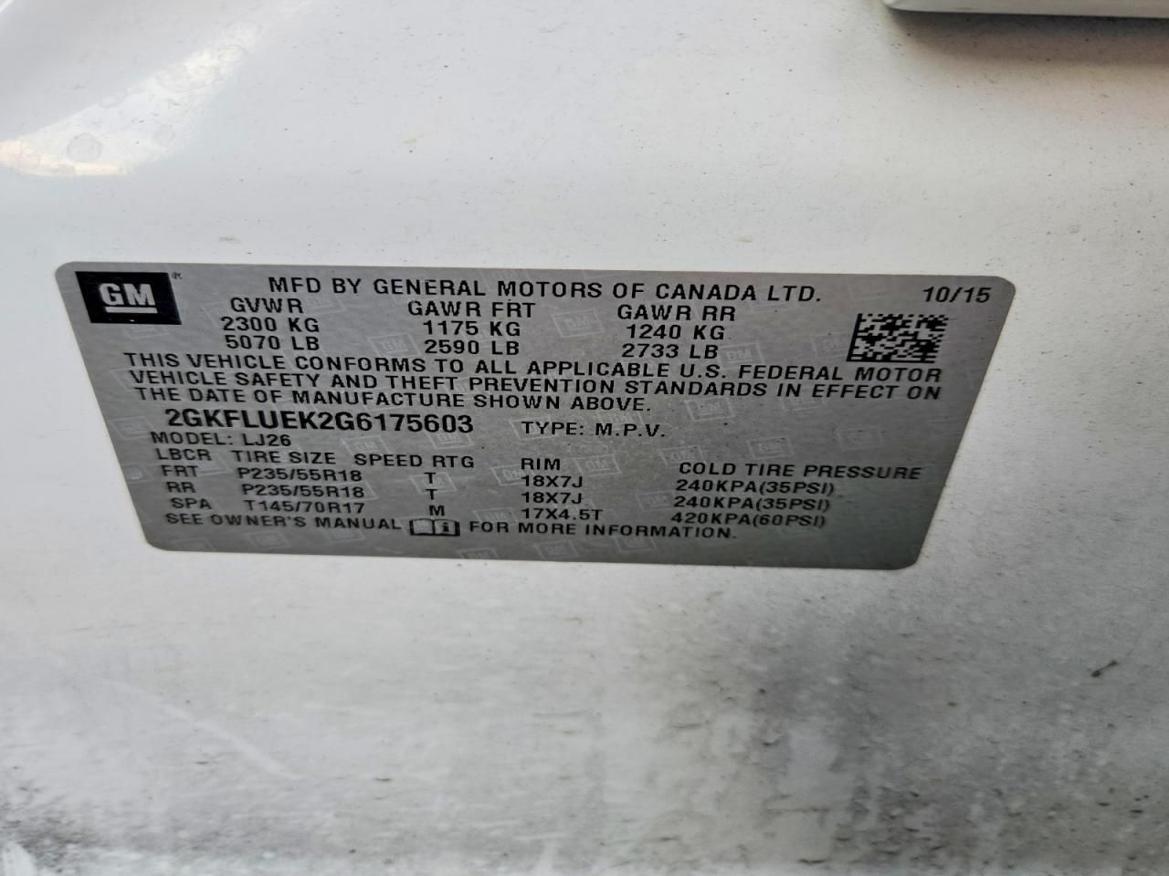 2016 GMC Terrain slt