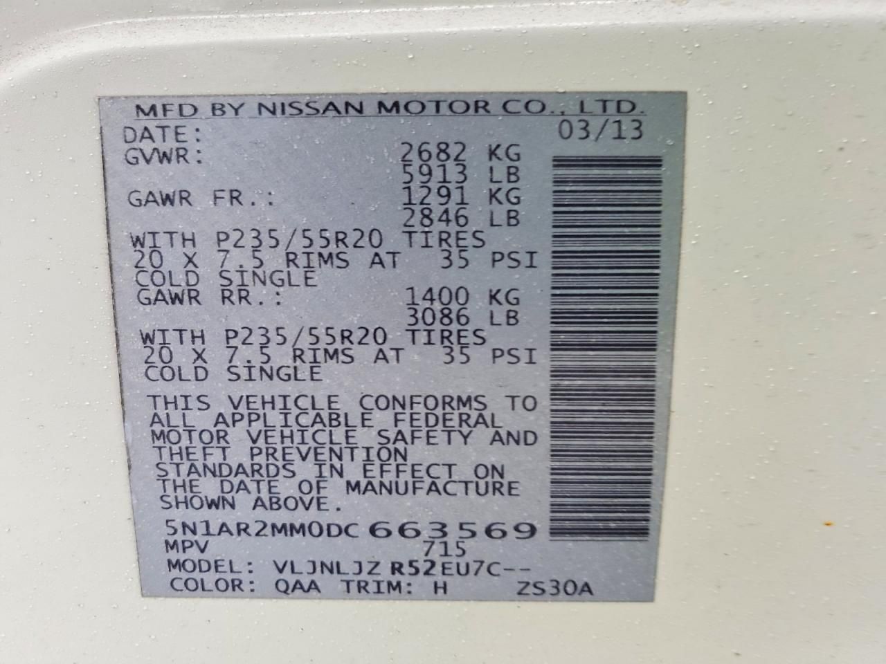 2013 Nissan Pathfinder s