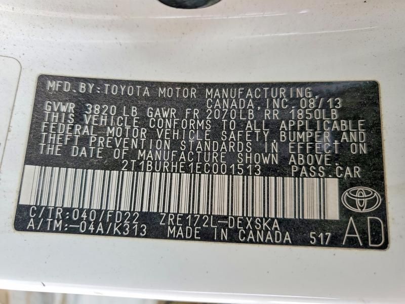 2014 Toyota Corolla l