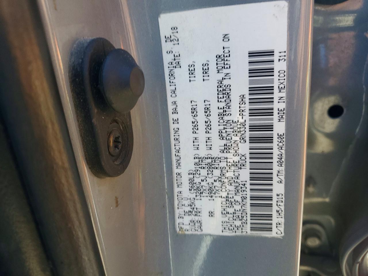 2019 Toyota Tacoma Double cab