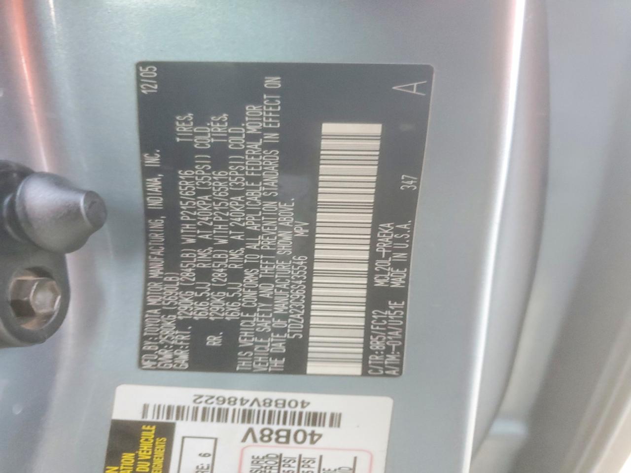 2006 Toyota Sienna ce