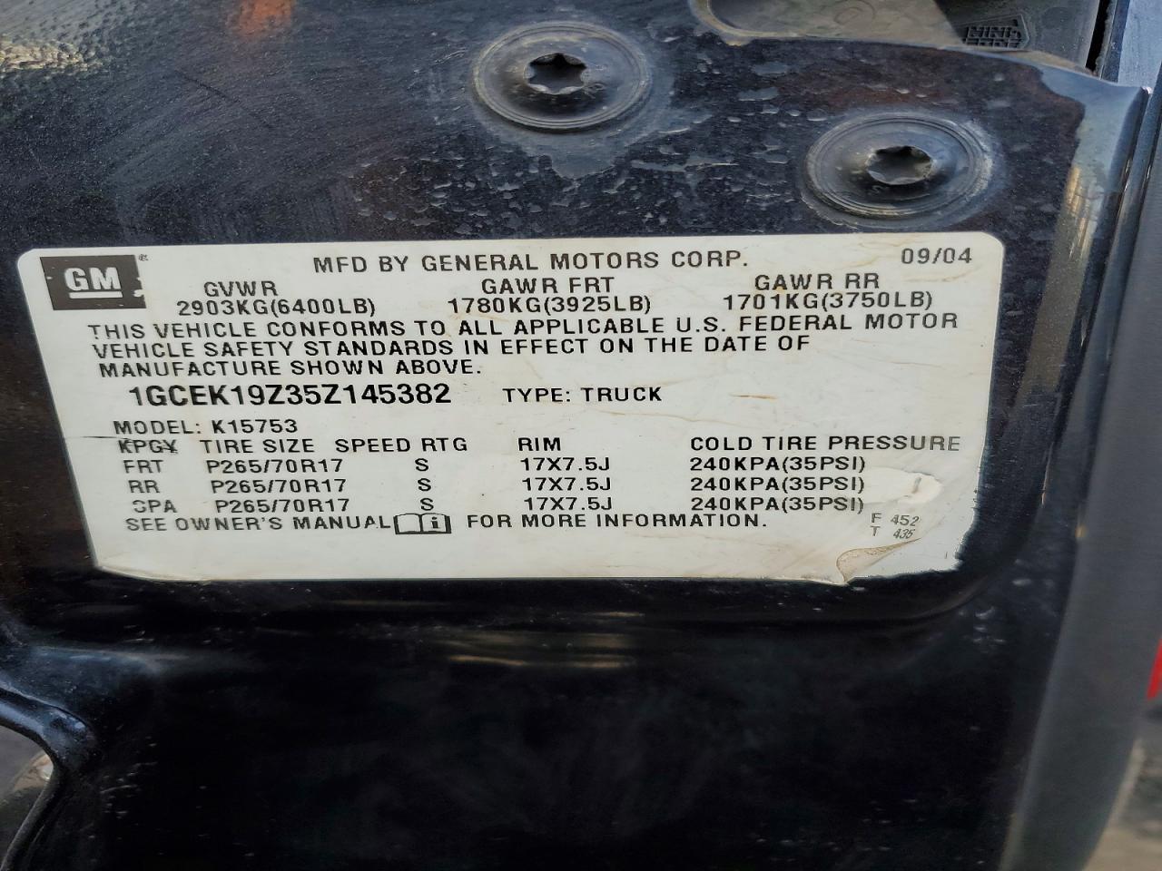 2005 Chevrolet Silverado K1500
