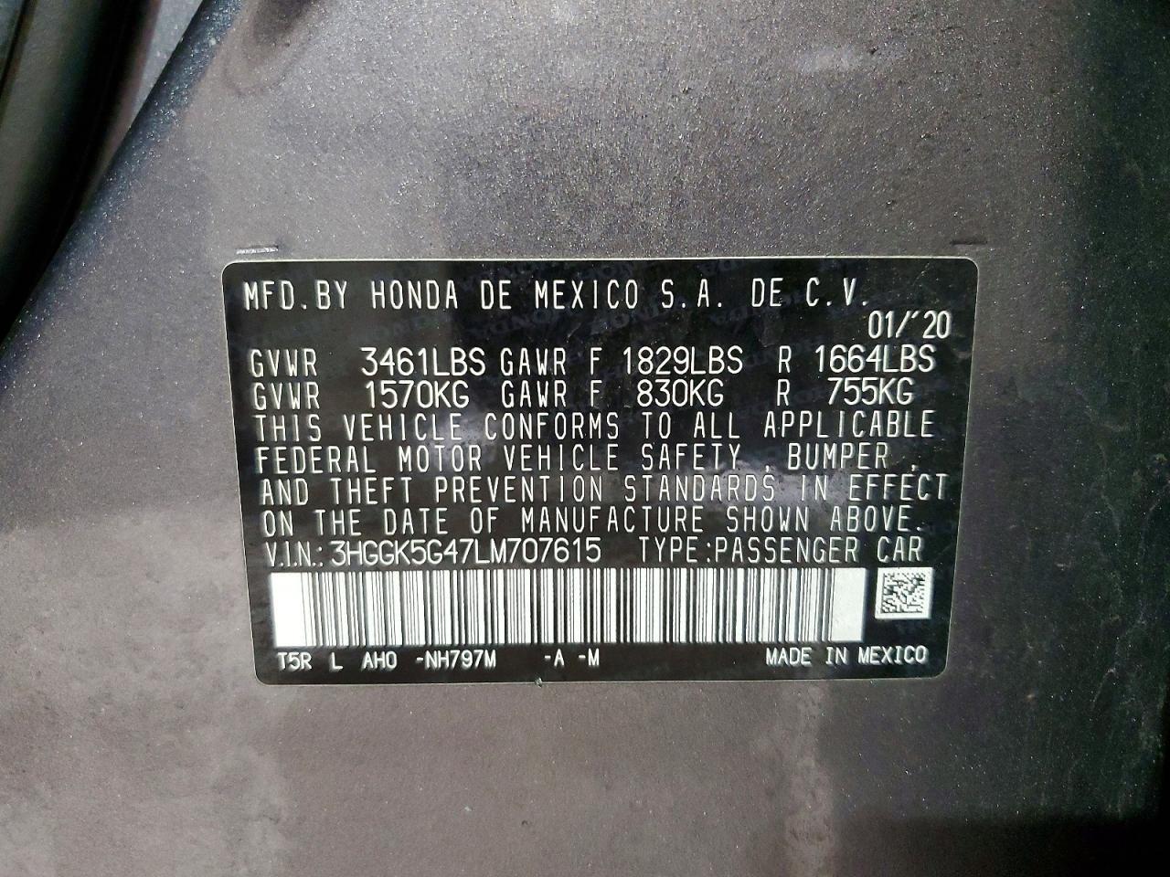 2020 Honda Fit lx