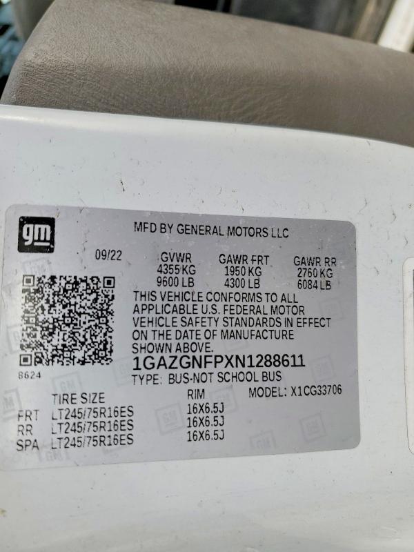 2022 Chevrolet Express G3500 LS