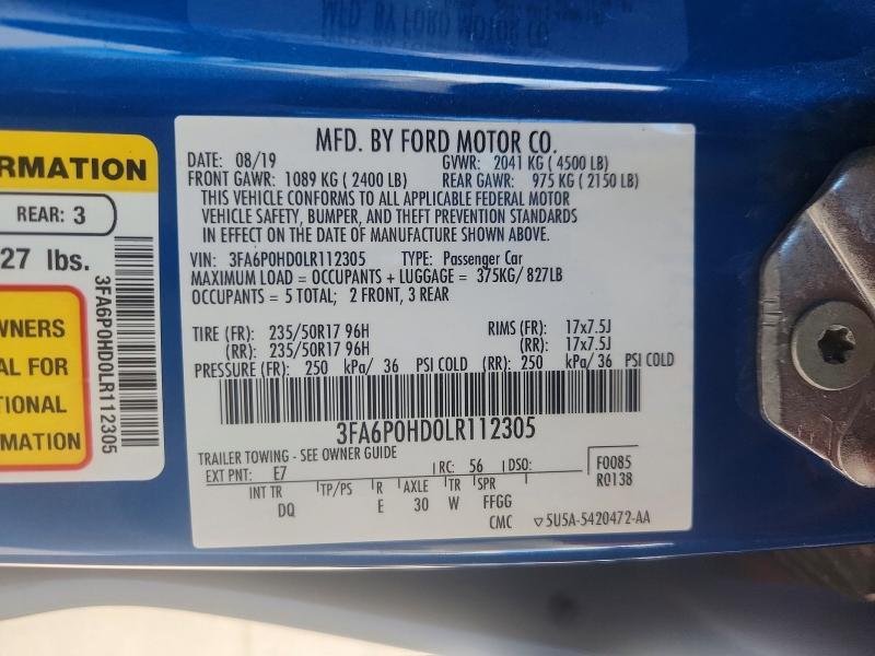 2020 Ford Fusion se