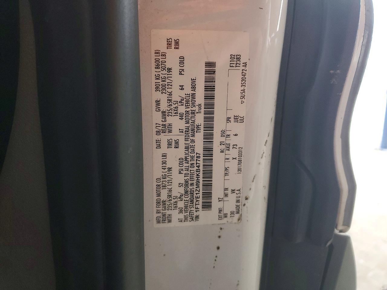 2017 Ford Transit 150 Utility / Service Van