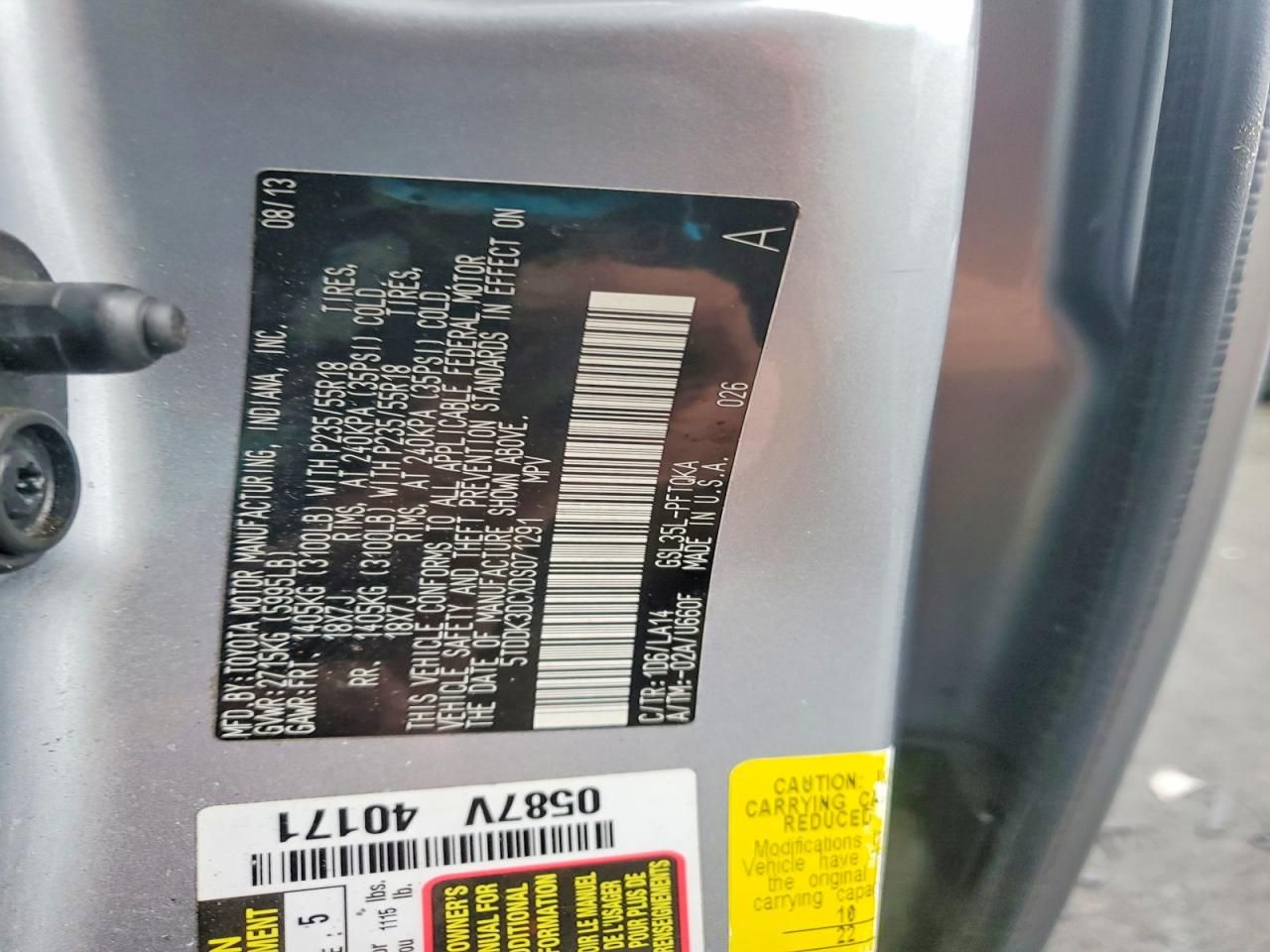 2013 Toyota Sienna xle