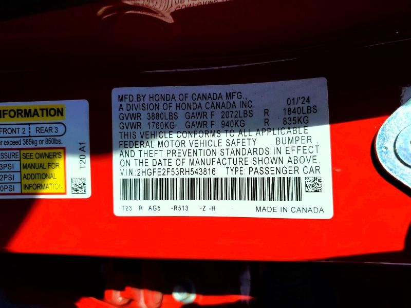 2024 Honda Civic Sport