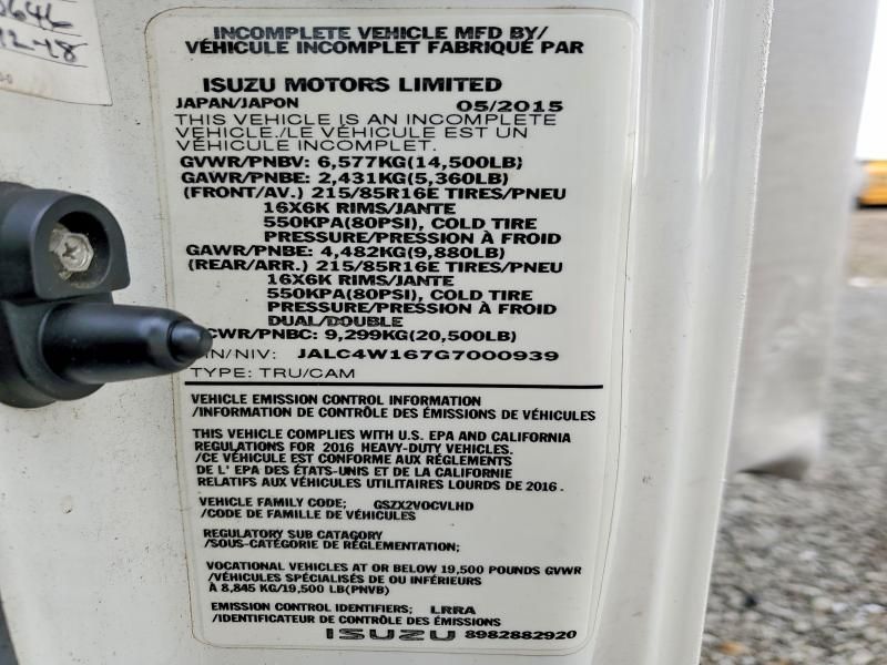 2016 Isuzu Npr hd box Truck