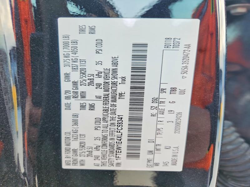 2020 Ford F150 Supercrew