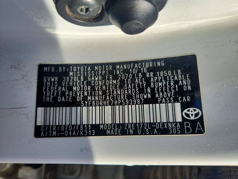 2017 Toyota Corolla l